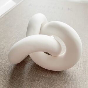 Infinity Clay Knot | Porcelain Home Decor | Paperweight | Ornament | Ivory